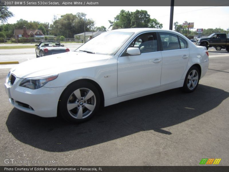Alpine White / Auburn 2007 BMW 5 Series 530xi Sedan