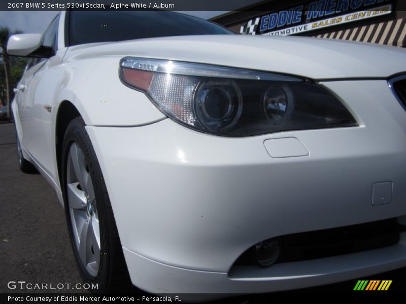 Alpine White / Auburn 2007 BMW 5 Series 530xi Sedan