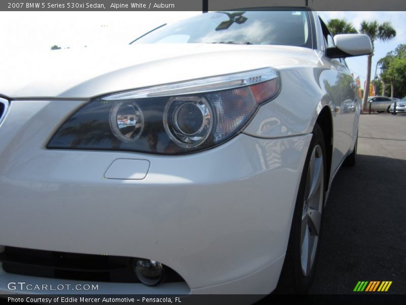 Alpine White / Auburn 2007 BMW 5 Series 530xi Sedan