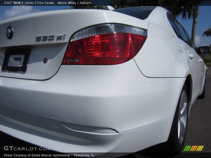 Alpine White / Auburn 2007 BMW 5 Series 530xi Sedan