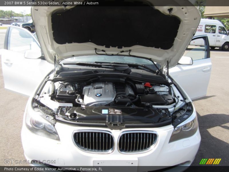 Alpine White / Auburn 2007 BMW 5 Series 530xi Sedan