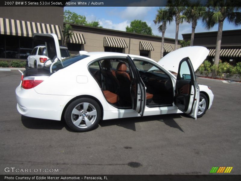 Alpine White / Auburn 2007 BMW 5 Series 530xi Sedan