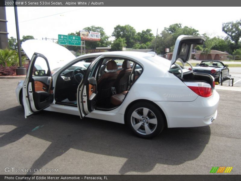 Alpine White / Auburn 2007 BMW 5 Series 530xi Sedan