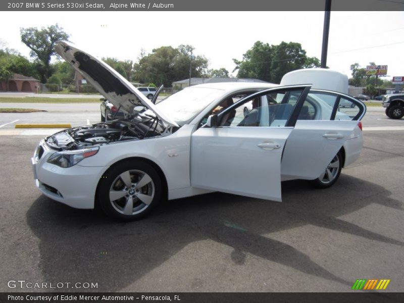 Alpine White / Auburn 2007 BMW 5 Series 530xi Sedan