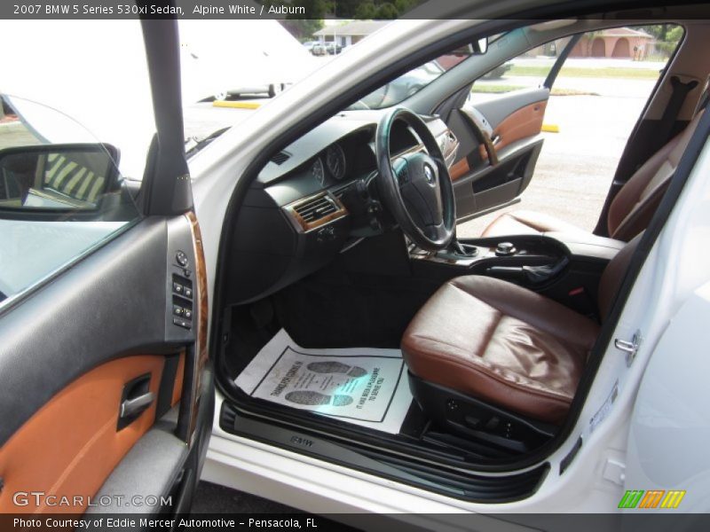 Alpine White / Auburn 2007 BMW 5 Series 530xi Sedan