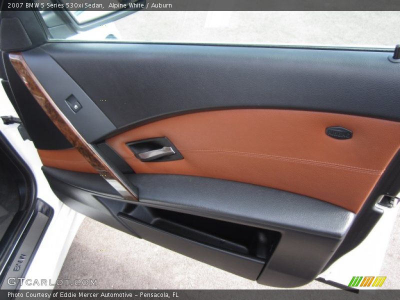 Alpine White / Auburn 2007 BMW 5 Series 530xi Sedan