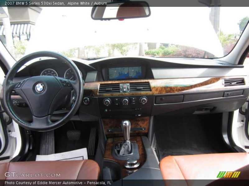Alpine White / Auburn 2007 BMW 5 Series 530xi Sedan