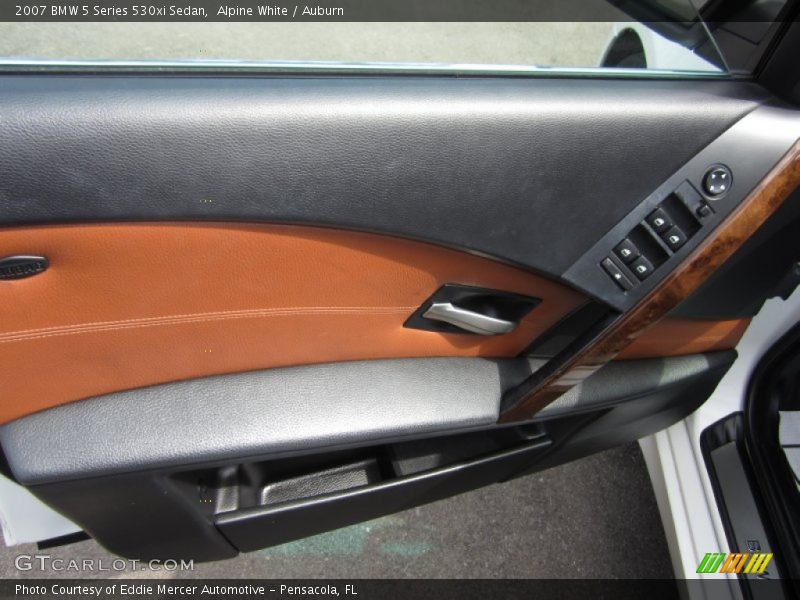 Alpine White / Auburn 2007 BMW 5 Series 530xi Sedan