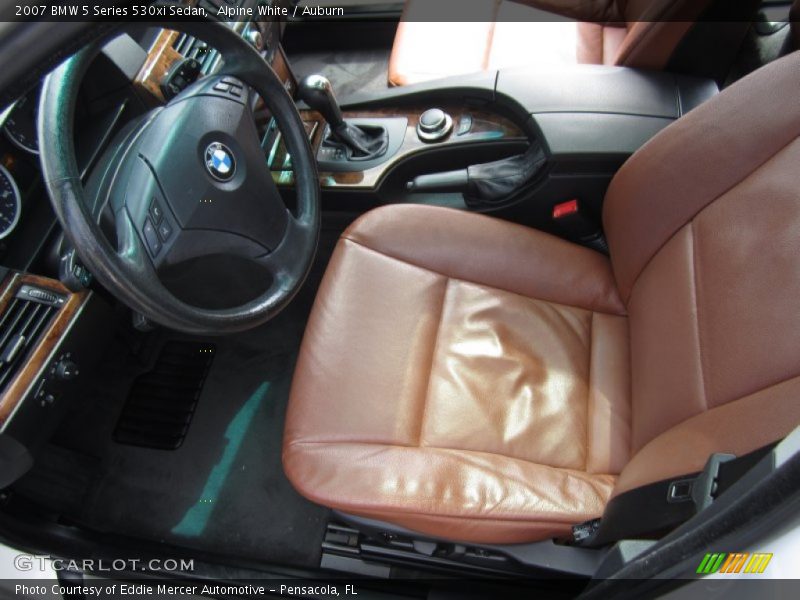 Alpine White / Auburn 2007 BMW 5 Series 530xi Sedan