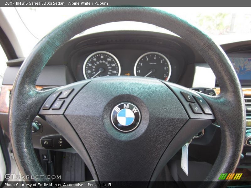 Alpine White / Auburn 2007 BMW 5 Series 530xi Sedan