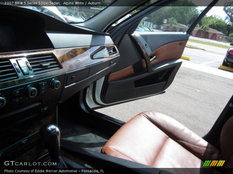 Alpine White / Auburn 2007 BMW 5 Series 530xi Sedan