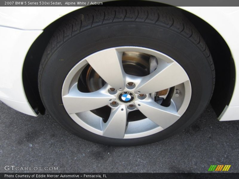 Alpine White / Auburn 2007 BMW 5 Series 530xi Sedan