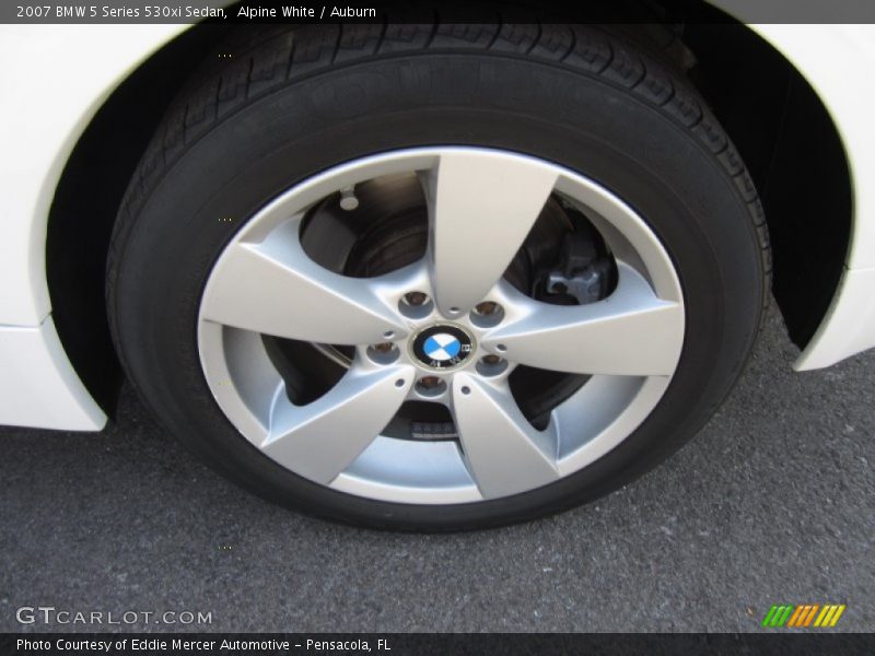 Alpine White / Auburn 2007 BMW 5 Series 530xi Sedan