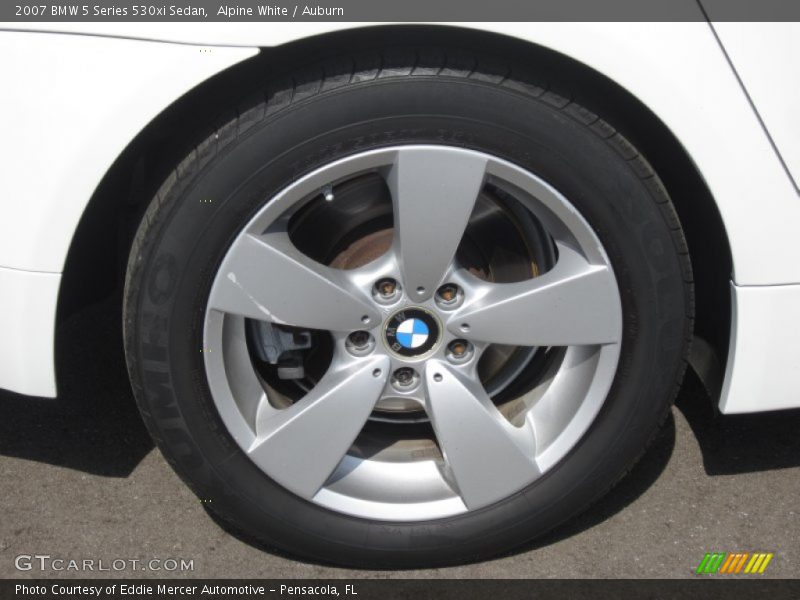 Alpine White / Auburn 2007 BMW 5 Series 530xi Sedan