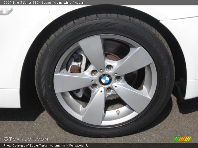 Alpine White / Auburn 2007 BMW 5 Series 530xi Sedan