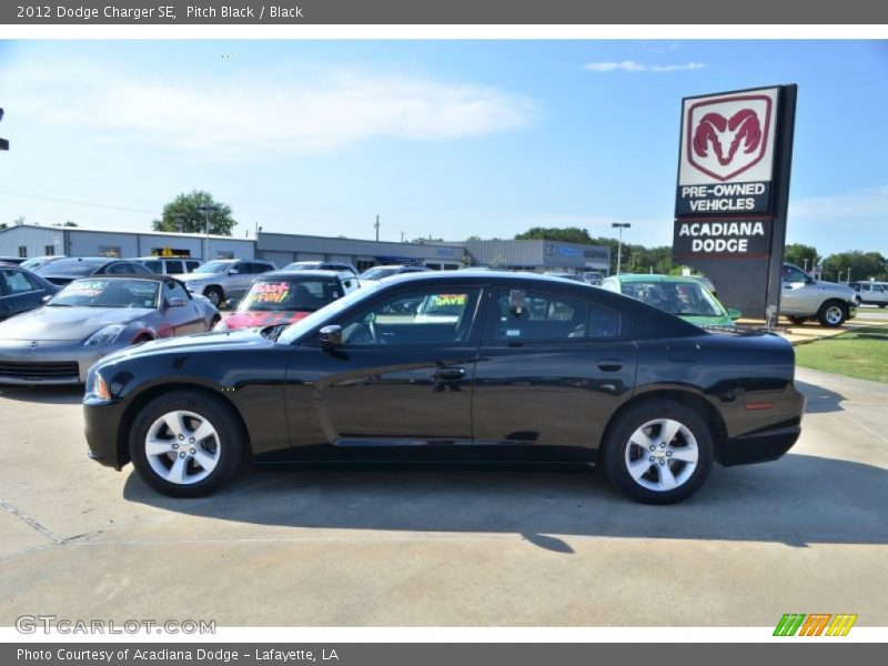 Pitch Black / Black 2012 Dodge Charger SE