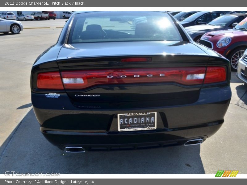 Pitch Black / Black 2012 Dodge Charger SE
