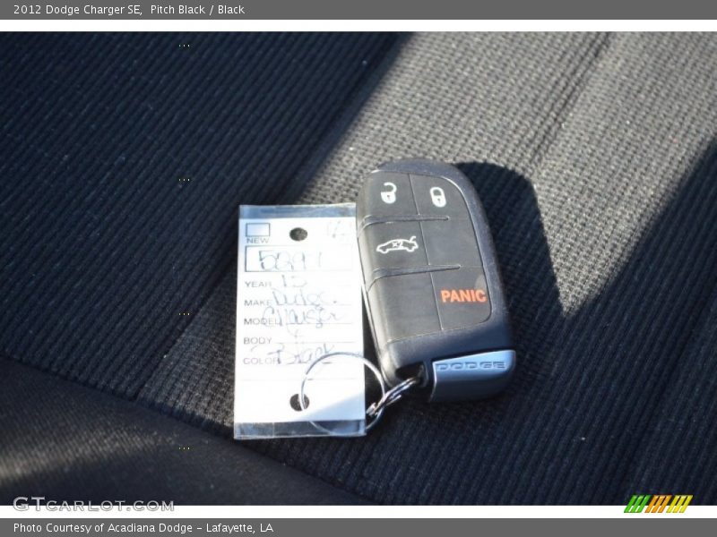 Pitch Black / Black 2012 Dodge Charger SE