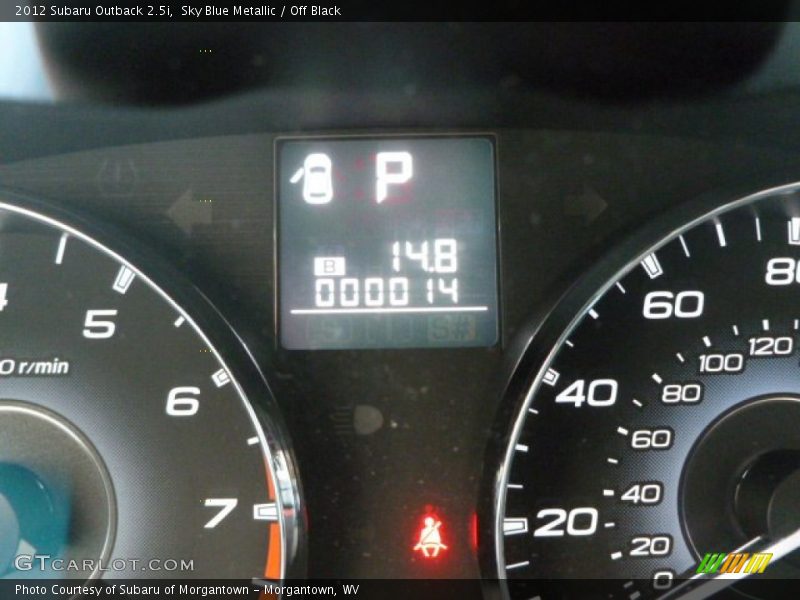 Sky Blue Metallic / Off Black 2012 Subaru Outback 2.5i