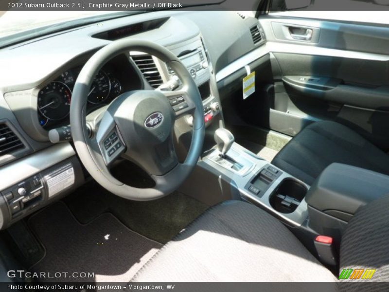 Graphite Gray Metallic / Off Black 2012 Subaru Outback 2.5i