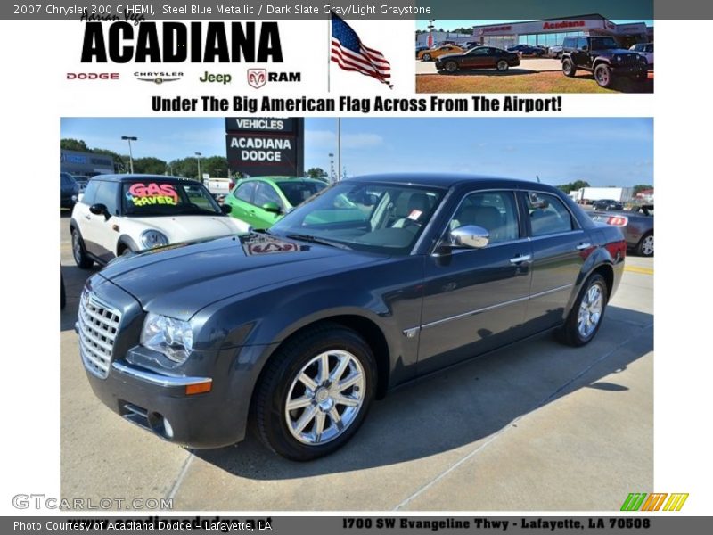 Steel Blue Metallic / Dark Slate Gray/Light Graystone 2007 Chrysler 300 C HEMI