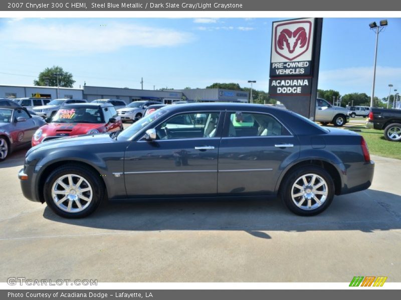 Steel Blue Metallic / Dark Slate Gray/Light Graystone 2007 Chrysler 300 C HEMI