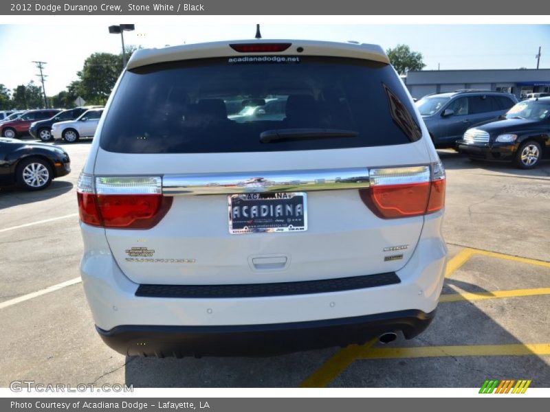 Stone White / Black 2012 Dodge Durango Crew