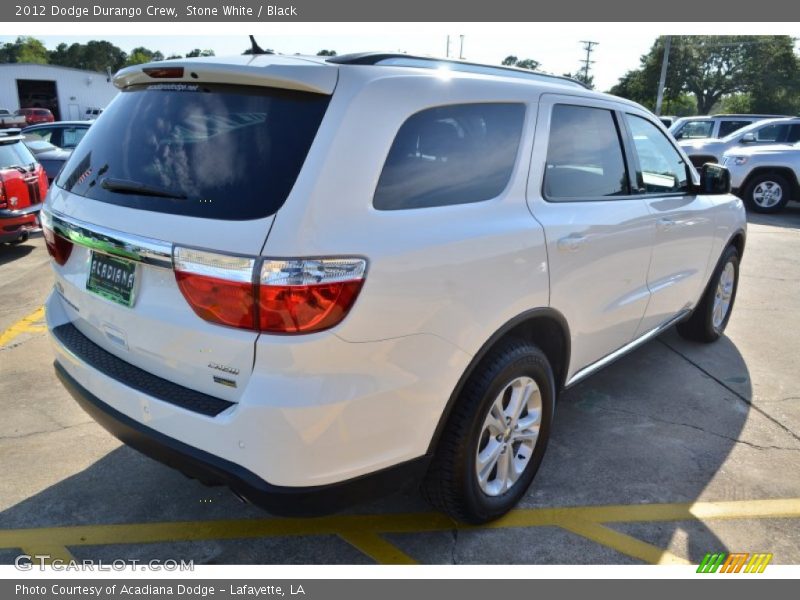 Stone White / Black 2012 Dodge Durango Crew