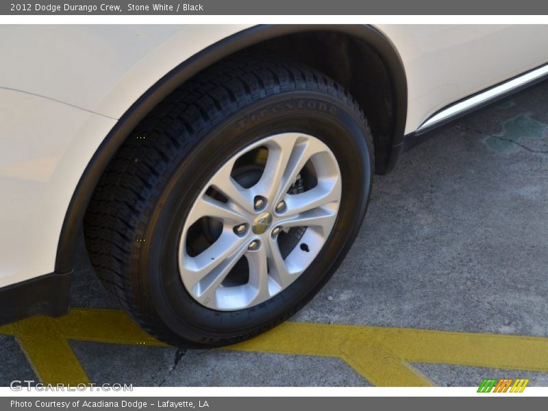 Stone White / Black 2012 Dodge Durango Crew