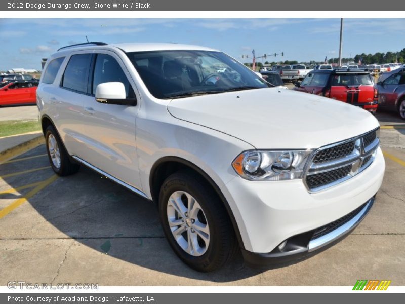 Stone White / Black 2012 Dodge Durango Crew