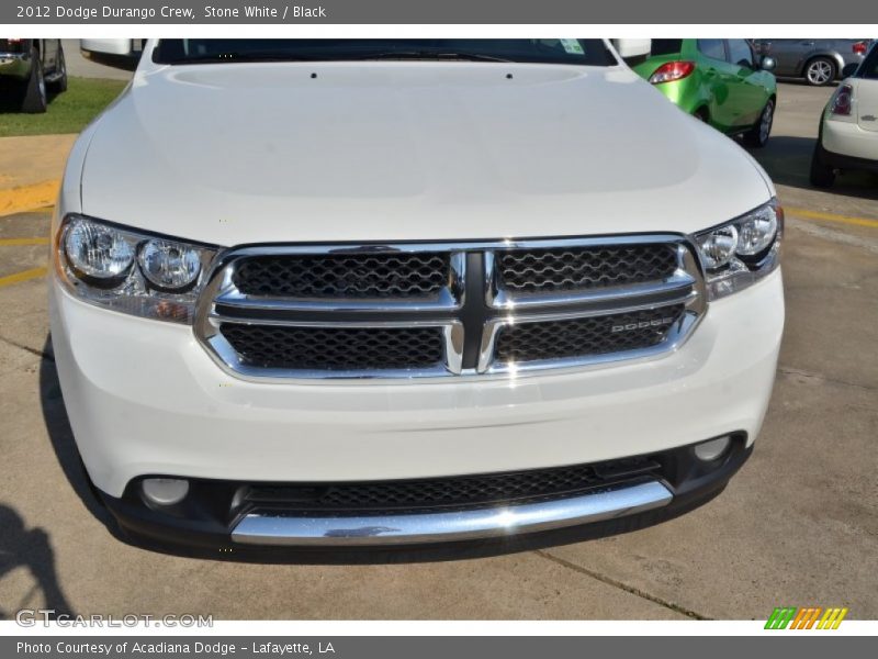 Stone White / Black 2012 Dodge Durango Crew