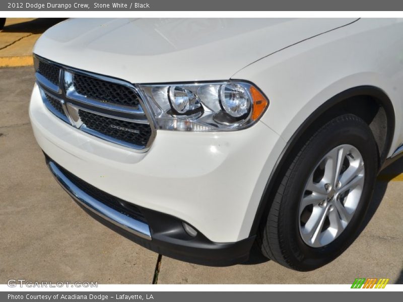 Stone White / Black 2012 Dodge Durango Crew