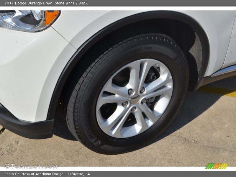 Stone White / Black 2012 Dodge Durango Crew