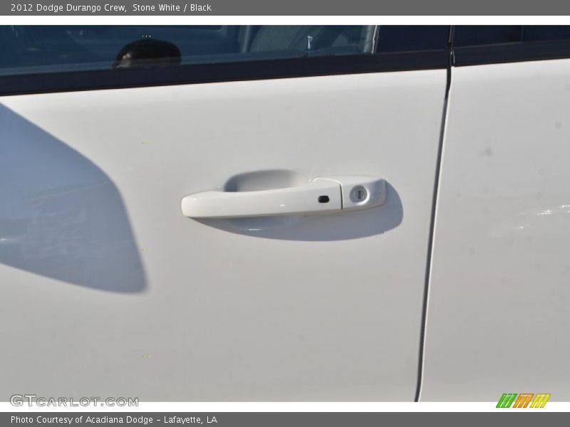 Stone White / Black 2012 Dodge Durango Crew