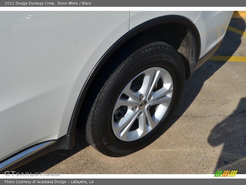 Stone White / Black 2012 Dodge Durango Crew