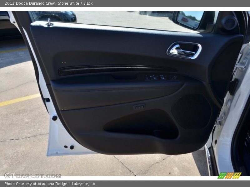 Stone White / Black 2012 Dodge Durango Crew