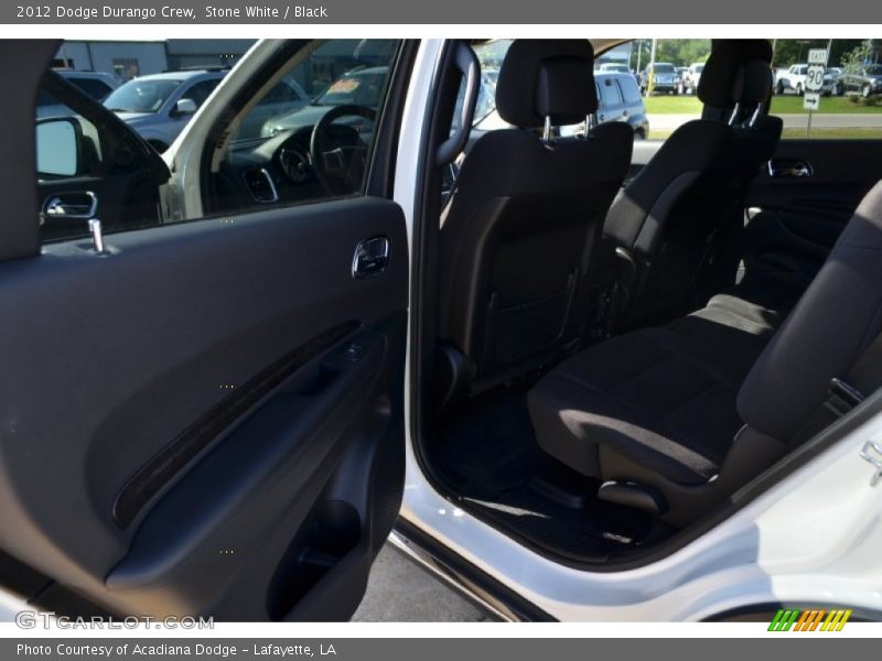 Stone White / Black 2012 Dodge Durango Crew