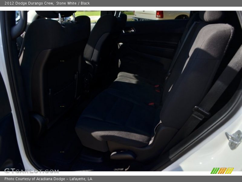 Stone White / Black 2012 Dodge Durango Crew