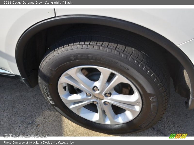 Stone White / Black 2012 Dodge Durango Crew