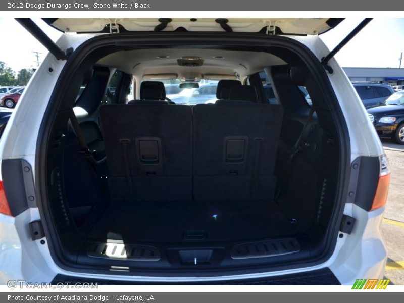 Stone White / Black 2012 Dodge Durango Crew