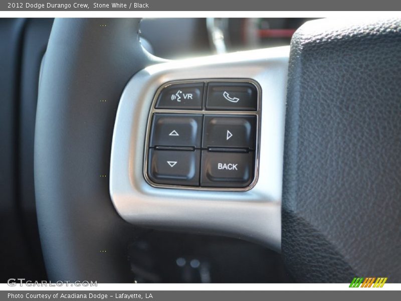 Stone White / Black 2012 Dodge Durango Crew