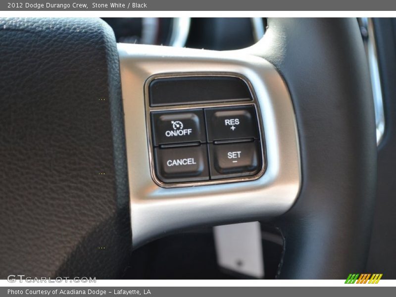 Stone White / Black 2012 Dodge Durango Crew