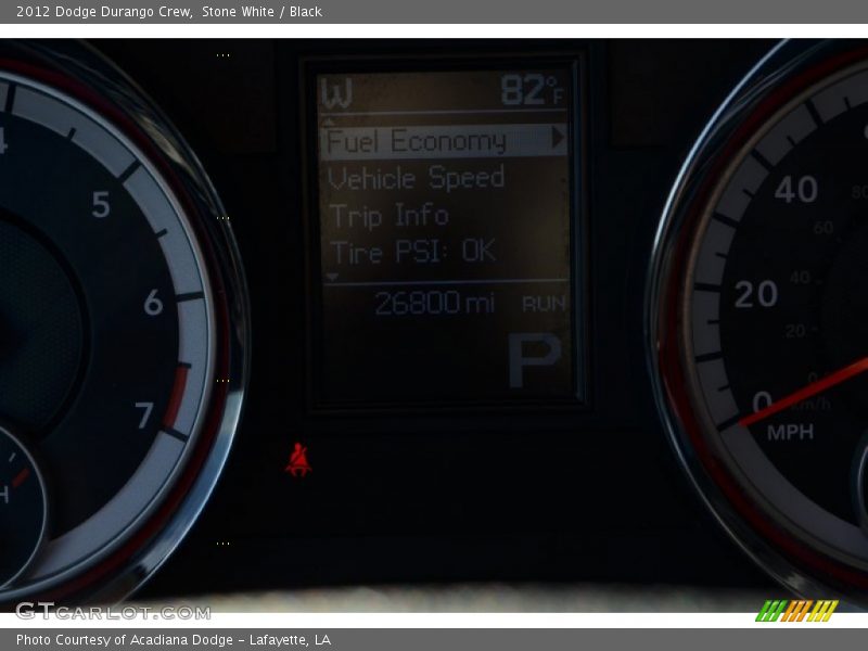 Stone White / Black 2012 Dodge Durango Crew