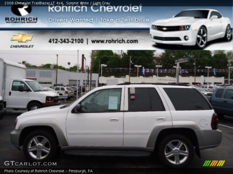 Summit White / Light Gray 2008 Chevrolet TrailBlazer LT 4x4