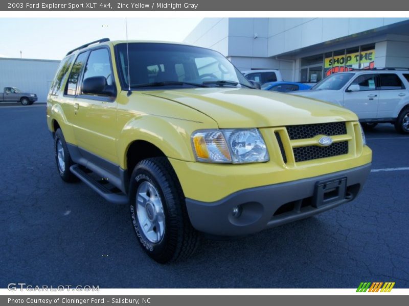 Zinc Yellow / Midnight Gray 2003 Ford Explorer Sport XLT 4x4