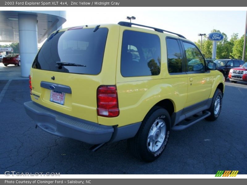 Zinc Yellow / Midnight Gray 2003 Ford Explorer Sport XLT 4x4