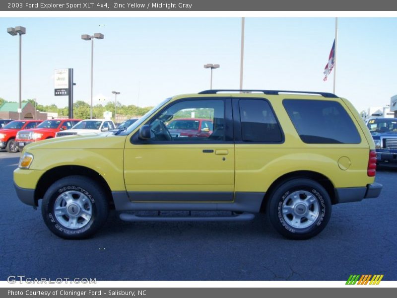 Zinc Yellow / Midnight Gray 2003 Ford Explorer Sport XLT 4x4