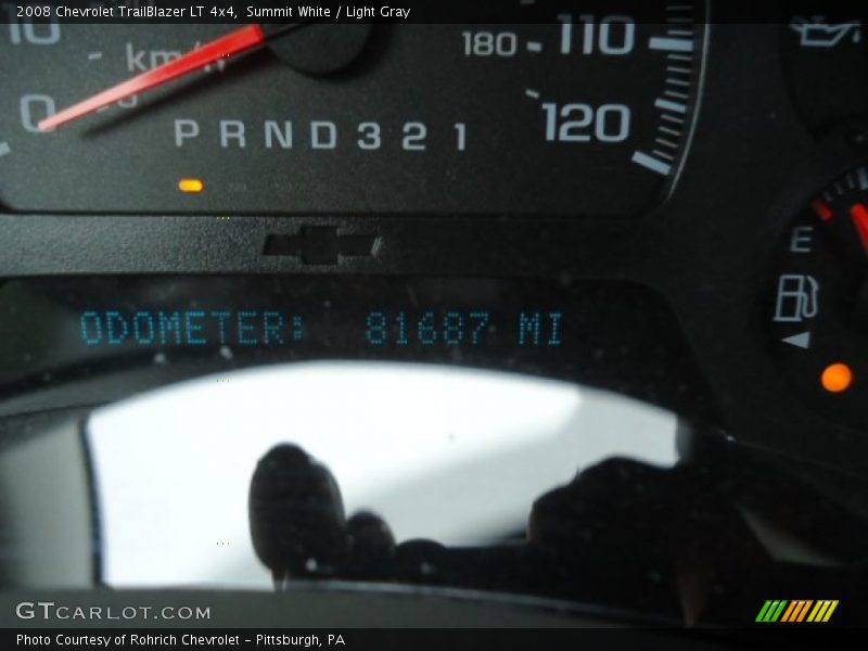 Summit White / Light Gray 2008 Chevrolet TrailBlazer LT 4x4