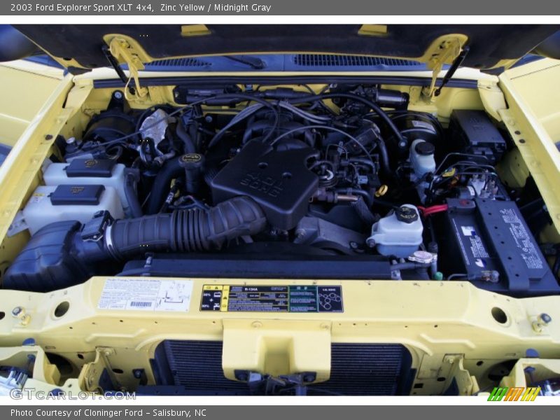 Zinc Yellow / Midnight Gray 2003 Ford Explorer Sport XLT 4x4