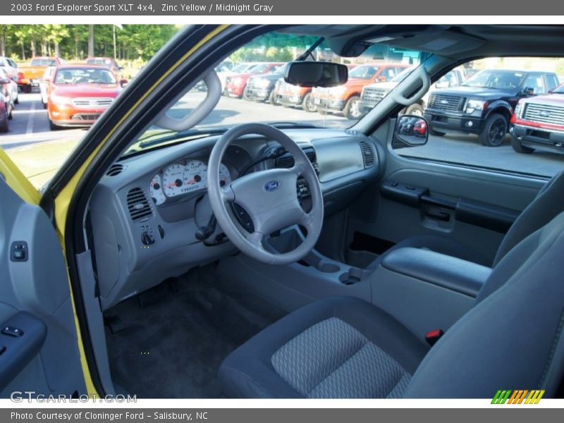 Zinc Yellow / Midnight Gray 2003 Ford Explorer Sport XLT 4x4
